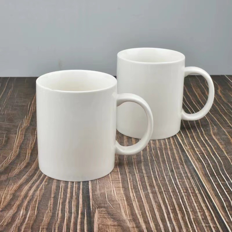 11oz taza de cerámica simple taza de agua para el hogar regalo profesional taza personalizada porcelana blanca para el hogar