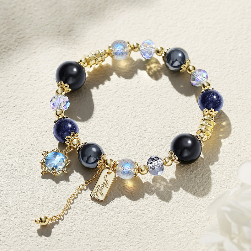 Long Moon Ember Star Shines Trendy Cool Obsidian Obsidian Stone Brilliant Blue Sand Lime Moonlight Casual Bracelet Bracelet Bracelet Ming Long Moon Ember Star Shines Trendy Cool Obsidian Obsidian Stone Brilliant Blue Sand Lime Moonlight Casual Bracelet Bracelet Bracelet Ming
