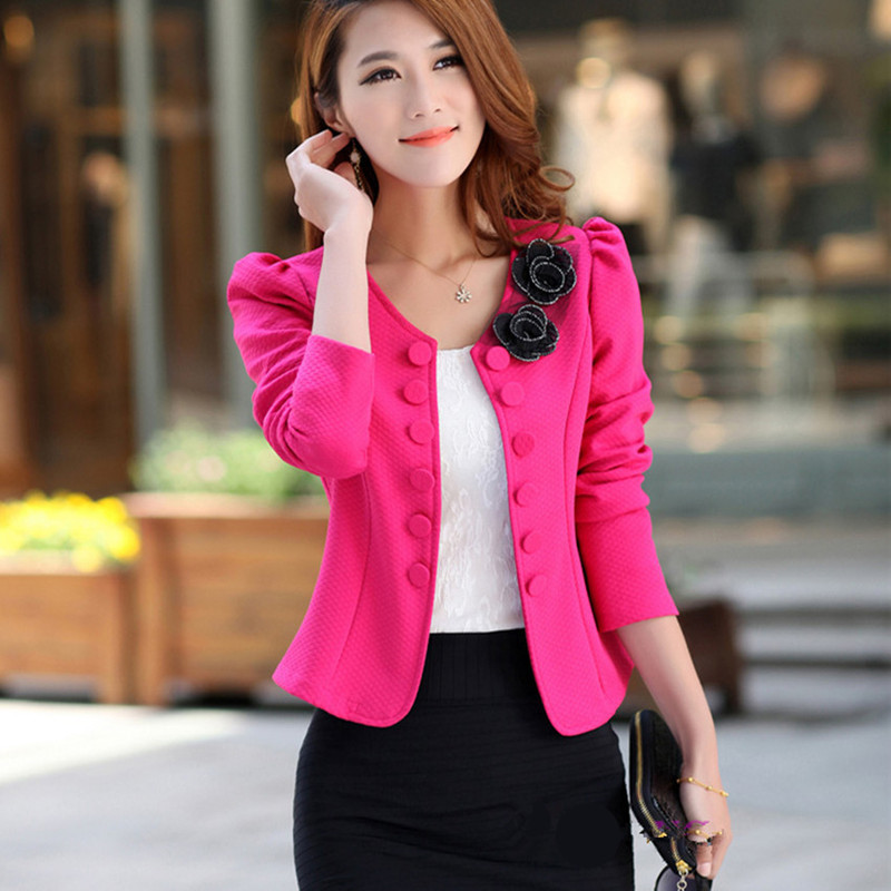 2025 Spring New Korean Style Slim Fit Ol Double-Breasted Short Plus Size Women's Blazer Jacket Cross-Border