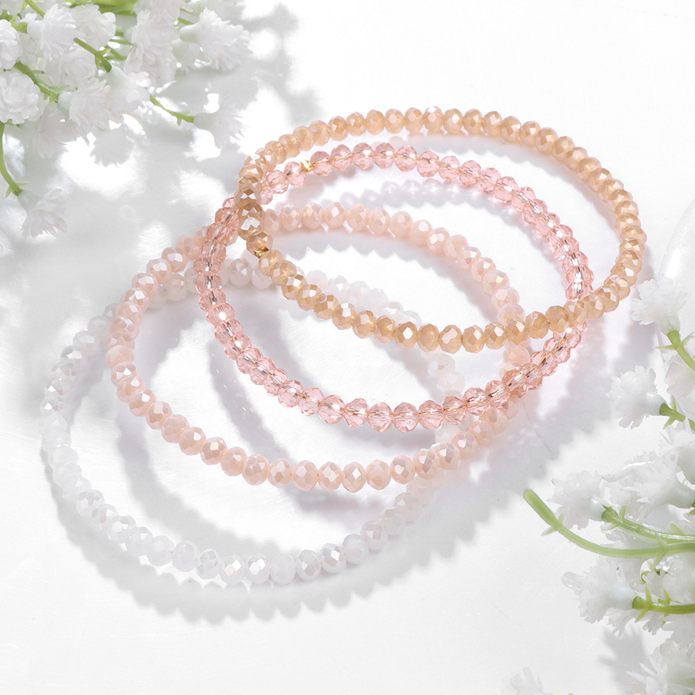 Daily Occasion Simple Style Multicolor Artificial Crystal Wholesale Bracelets
