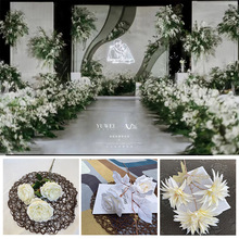 白色婚慶仿真花 婚禮堂白色系花材假絹花 酒店裝飾道具 吊頂用花