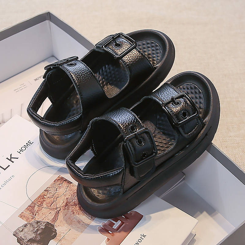 Sandalias deportivas de suela blanda para niños 2025 verano nuevos zapatos para niñas zapatos de playa con punta abierta para niños grandes sandalias para niños image 4