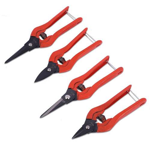 Korean multi-purpose industrial steel electronic scissors manufacturer wholesale garden spring scissors straight head pruning shears