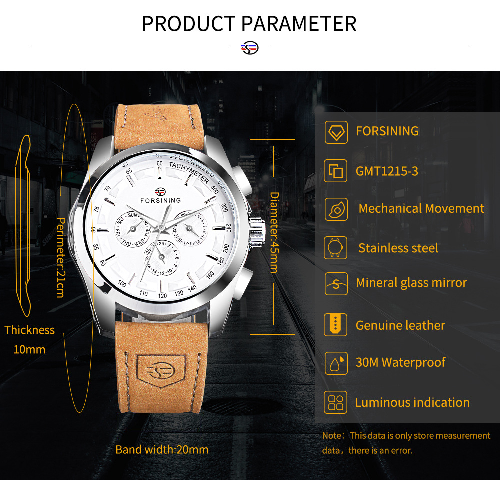 Men's Mechanical Watch Automatic Functional Glow In The Night_voghion.com