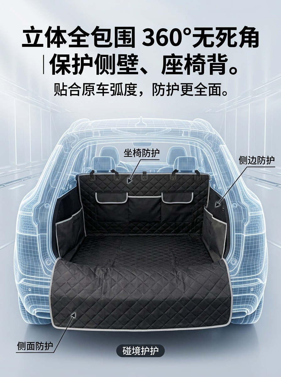 Car trunk pet mat, best-selling cross-border product, waterproof and dirt-resistant, car pet nest for large and medium-sized dogs