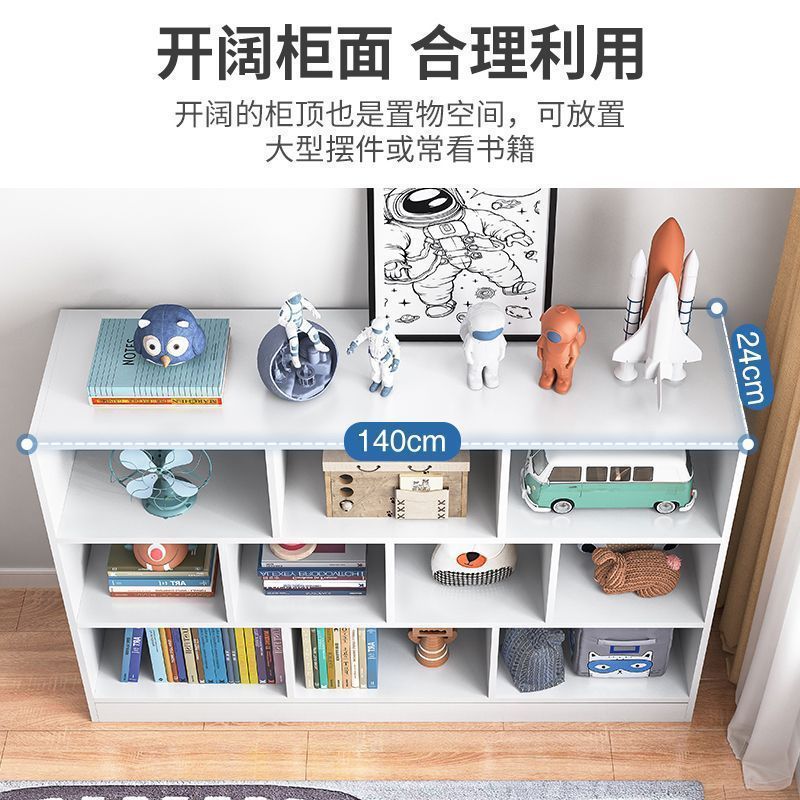 Estante de libros simple para el hogar contra la pared libre combinación multicapa de rejilla de almacenamiento estante de libros pintados para niños estante de libros bajo