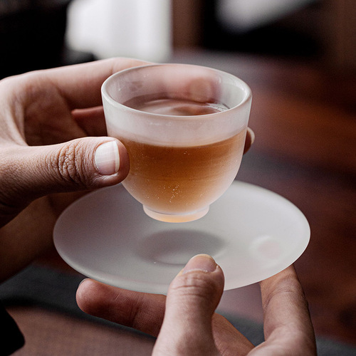 Japanese style glass atomizer cup crystal glass tea cup master cup single kung fu tea set drinking tea cup tea cup