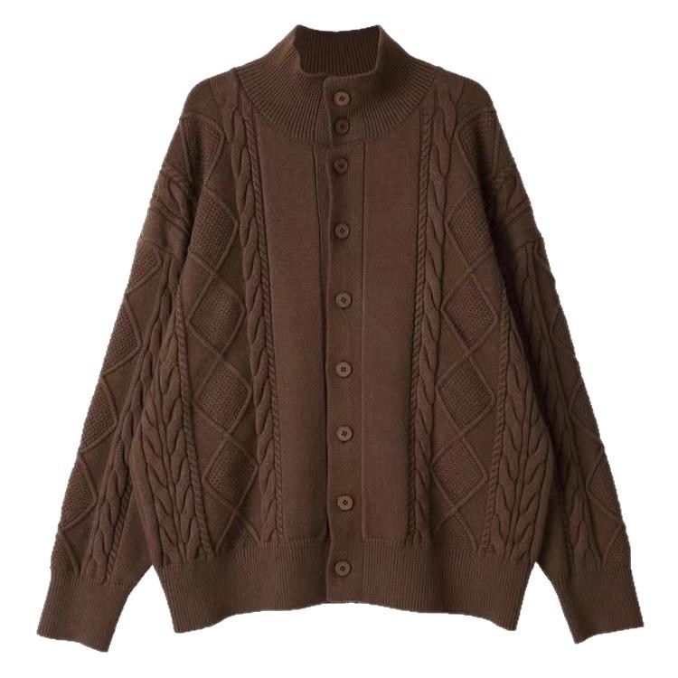 Explosiones transfronterizas de tamaño grande europeo jersey de punto suéter de hombre chaqueta de fijación de ganado chaqueta de invierno fábrica de suéter al por mayor