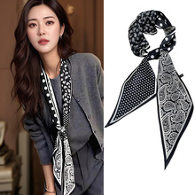 布艺丝巾波点腰果花项链腰链复古民族风毛衣链气质小众设计感饰品