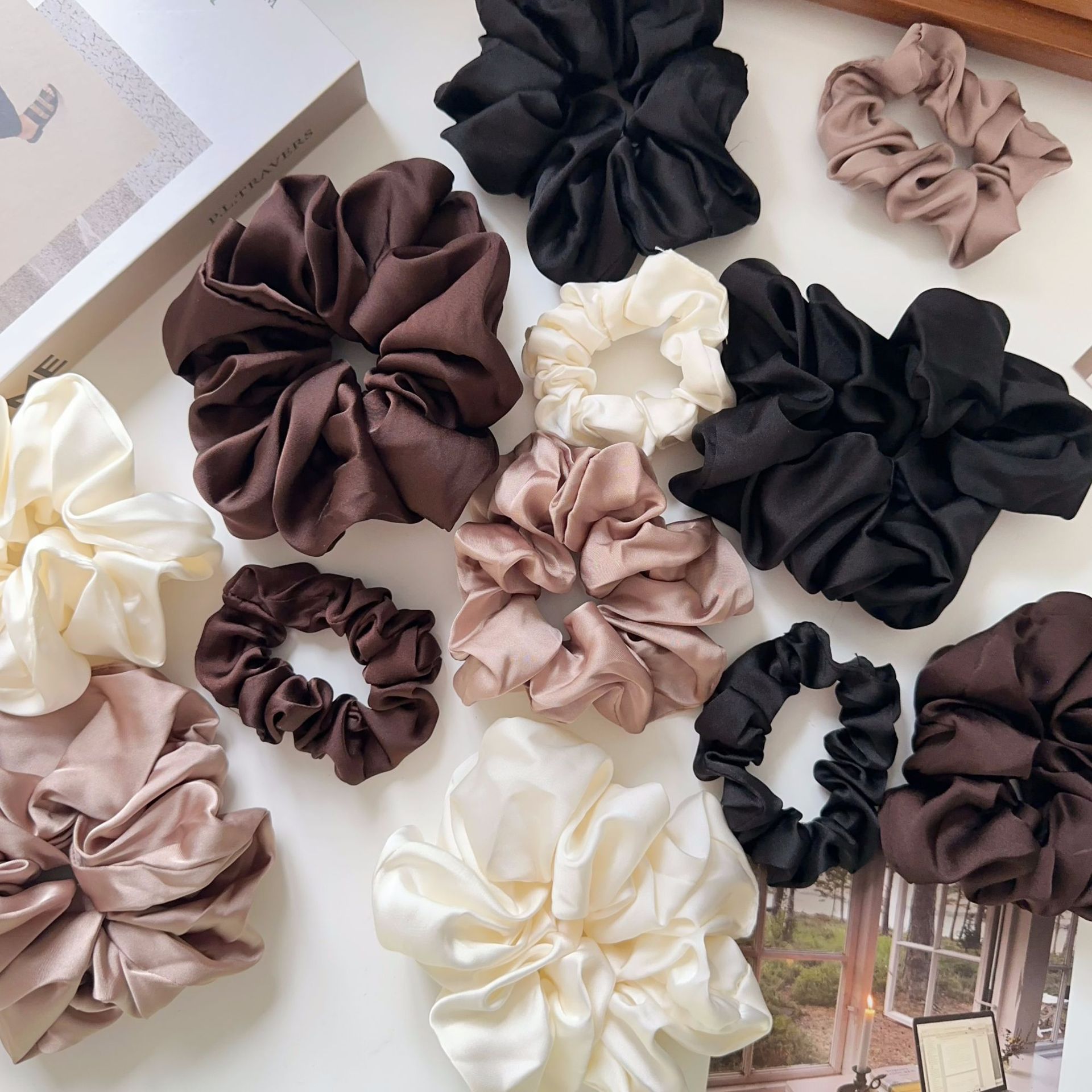 8g Weight Hair Tie Hair Accessories Type 1 Piece Quantity Holiday, Daily Occasion Solid Color Pattern Women's Gender Simple Style, Classic Style Style Women's Simple Style Classic Style Solid Color Cloth Hair Tie 10
