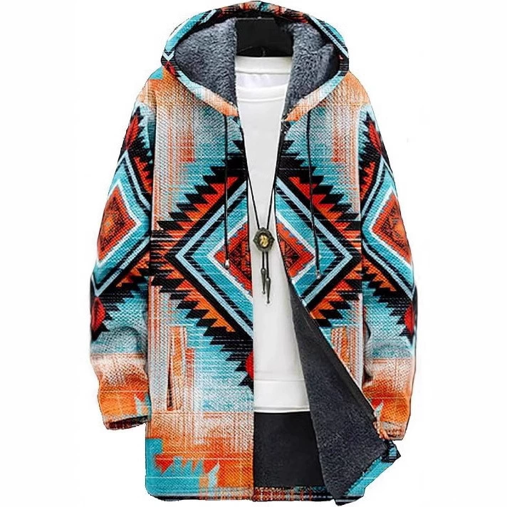 2024 трансграничный новый длинный рукав с капюшоном свитер европейский и американский 3D цифровая печать мужской повседневный длинный рукав с капюшоном