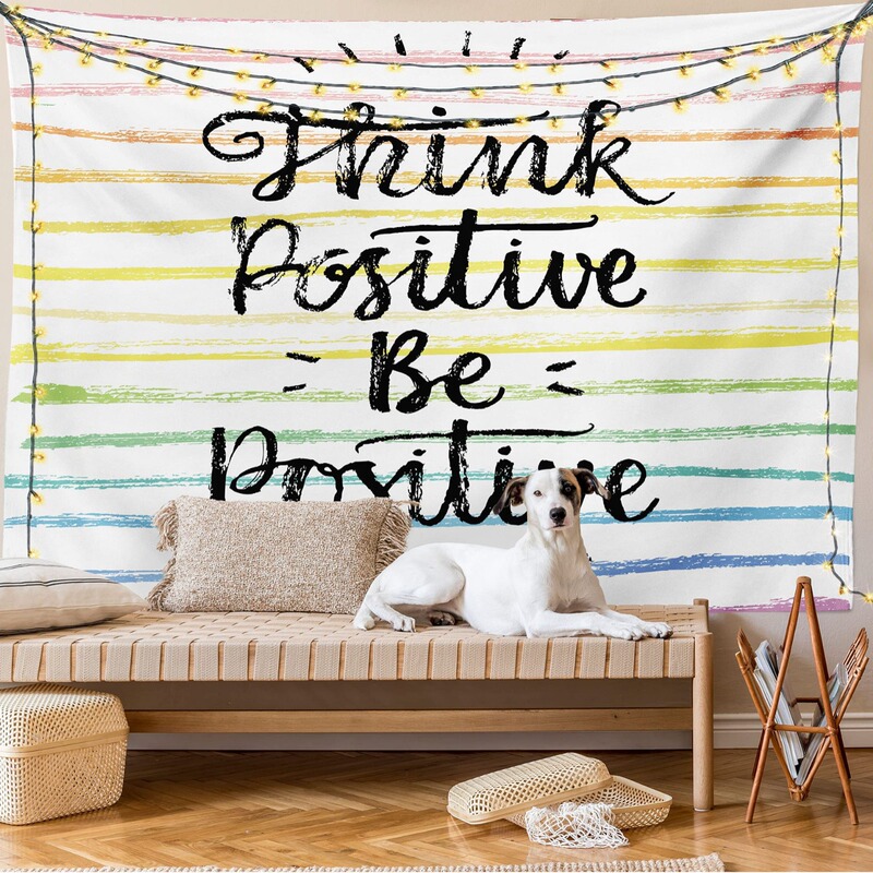 Pastel Tone Rainbow Brush Stroke Line Wall Hanging Wall Decorative Letter Design Bedroom Dormitory Personalized Decorative Background