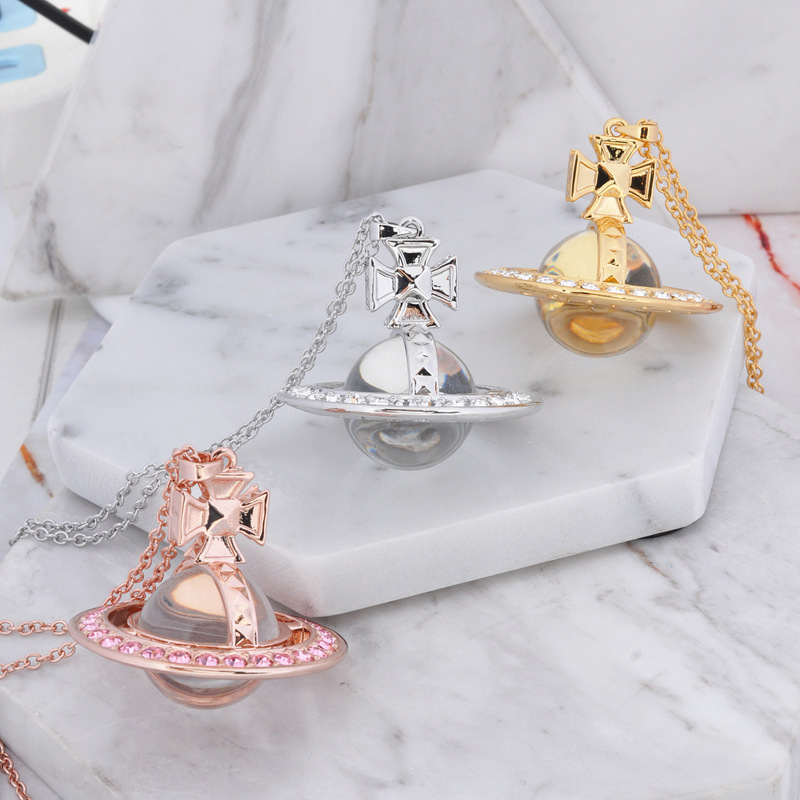 西太后满镶钻 透明珠可叠戴 大号立体铆钉 复古中性 朋克风