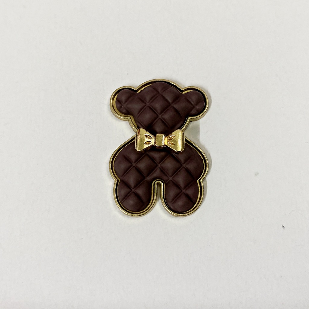 Nuevo creativo pintura en aerosol oso diy accesorios de joyería teléfono móvil shell material de belleza aleación oso accesorios para el cabello pajarita ins