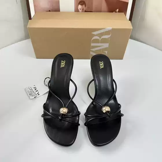 ZA High Heels Women 2025 Spring Summer New Closed Toe Fashion Sandals Stiletto Belt Buckle Pointed Toe Slingback Pumps