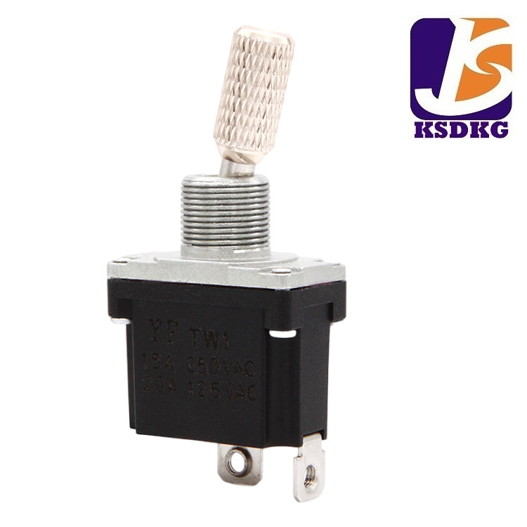 供应 金色压花摇杆开关 全防水钮子开关 拨动开关 立式插件 三脚