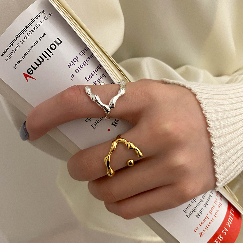 Simple Style Solid Color Silver Plated Womenu0027S Rings 1 Piece