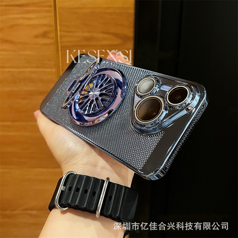 Shell de disipación de calor permeable a la atmósfera galvanizada para Huawei P70PRO caso de teléfono móvil soporte giroscópico de absorción Mate60Pro caso duro