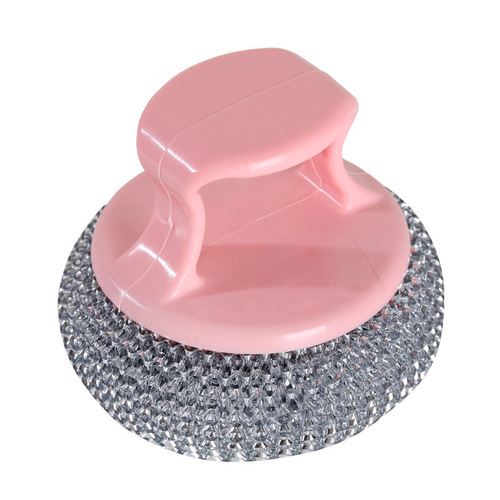 Non-damaging pot cleaning ball pet ball non-steel ball pot brush household long handle brush with handle plastic steel dishwashing pot