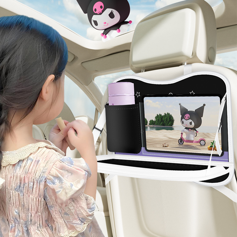 Car Garbage Bag Storage Bag Car Chair Back Bag Touch Screen Transparent Pocket Storage Bag Foldable Dining Table Storage Bag