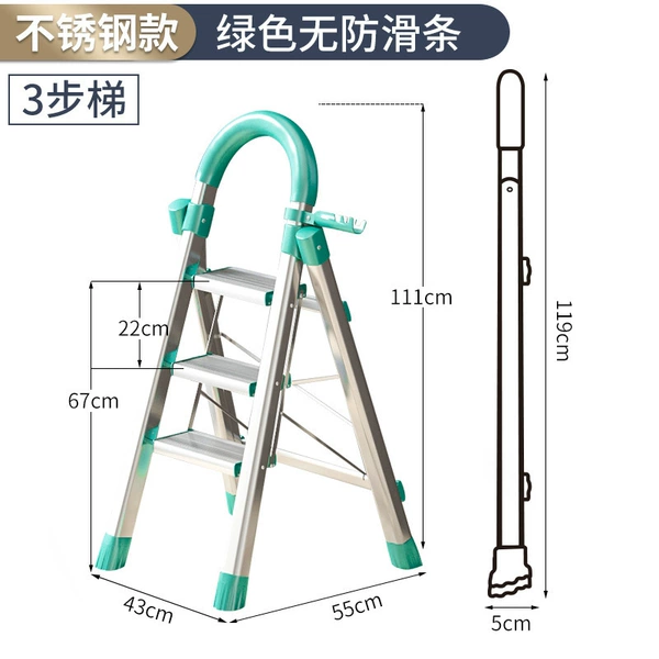 Stainless steel, green, non-slip