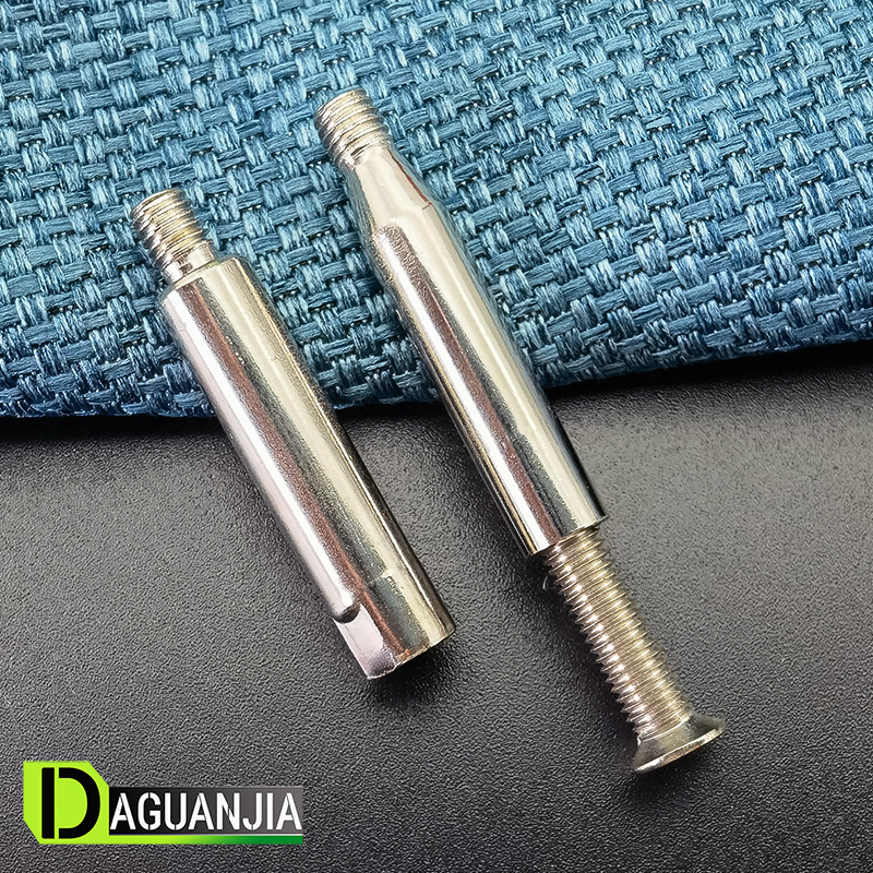 Nuts with internal threads, external threaded screw lock accessories, all-in-one set, stud double-ended sleeve, M8 internal thread, M4 double-ended, M5 external threaded tube