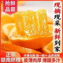 江西赣南脐橙孕妇新鲜水果5斤10斤甜橙产地直发脐橙水果整箱批发