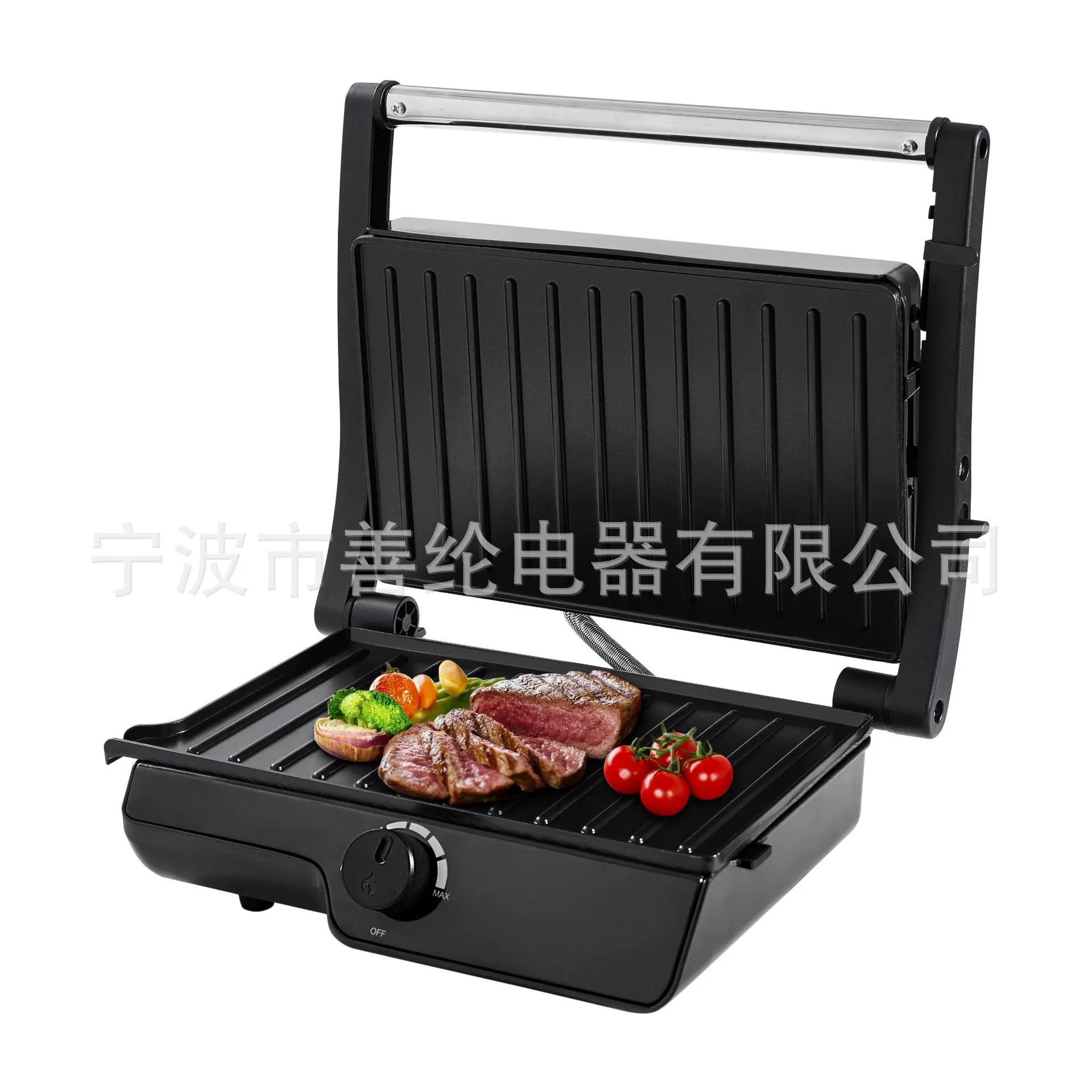 SANLUN跨境热销电热管华夫饼烤肉机家用多士炉机械控制煎烤牛排