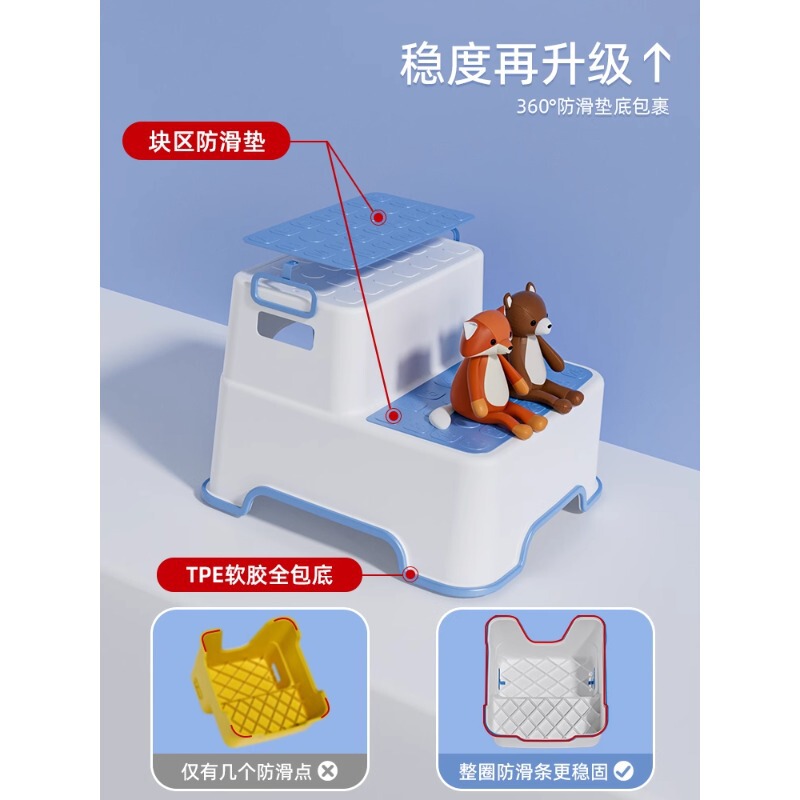 子供用洗面台ステップスツール、滑り止め手洗い歯磨きステップスツール、ベビー洗顔ステップ、トイレステップ、小さな階段|undefined
