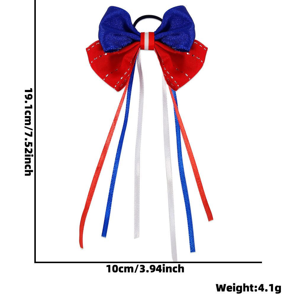 Nuevo Día de la Independencia Americana Bowknot Head Cuerda Estrella Bandera Estampado Día Nacional Tema Fiesta Decoración Cinta Anillo para el cabello image 13
