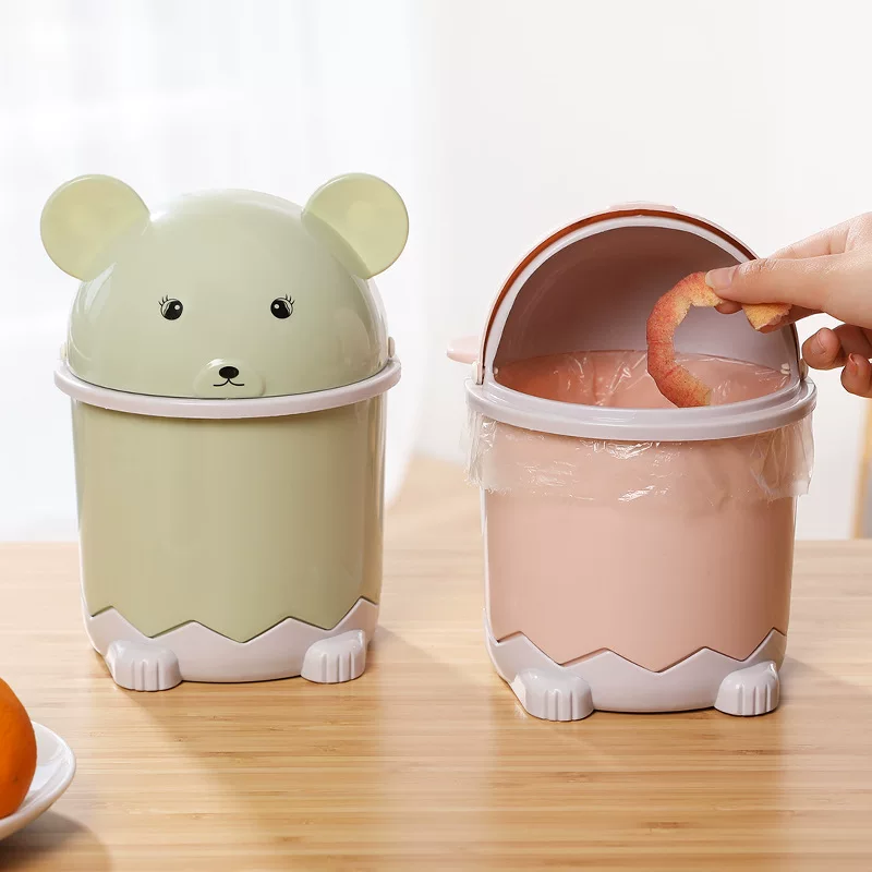 Cartoon small creative garbage can for living room