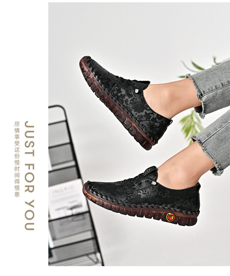 Giày lười nữ đế mềm gân bò chống trượt, giày đơn mũi tròn gót vừa 3-5 cm — FC2501 Màu xanh lá cây, FC2501 Màu xám, FC2501 Màu đen, FC2501 màu hồng chi tiết 29