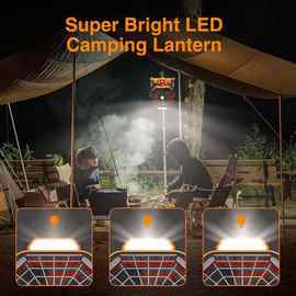 1个 图片色 ABS 便携式户外照明风扇灯多功能露营电风扇野营帐篷