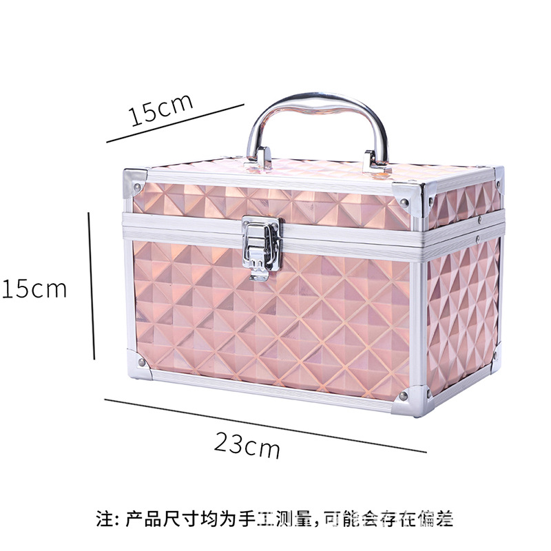 Juego profesional de orejas y masaje de pies KTV caja de herramientas práctica caja de cosméticos con espejo de doble capa abierta única caja de almacenamiento de pestañas de belleza