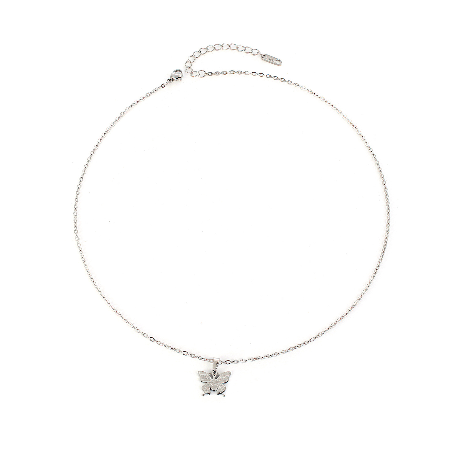 Fashion Butterfly Stainless Steel Plating Pendant Necklace