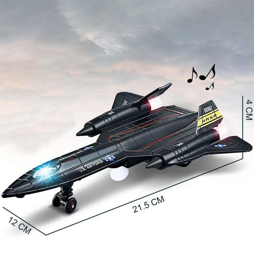 Boxed Fighter Bomber Blackbird Reconnaissance Aircraft Space Model Alloy Sound and Light Simulation Aircraft