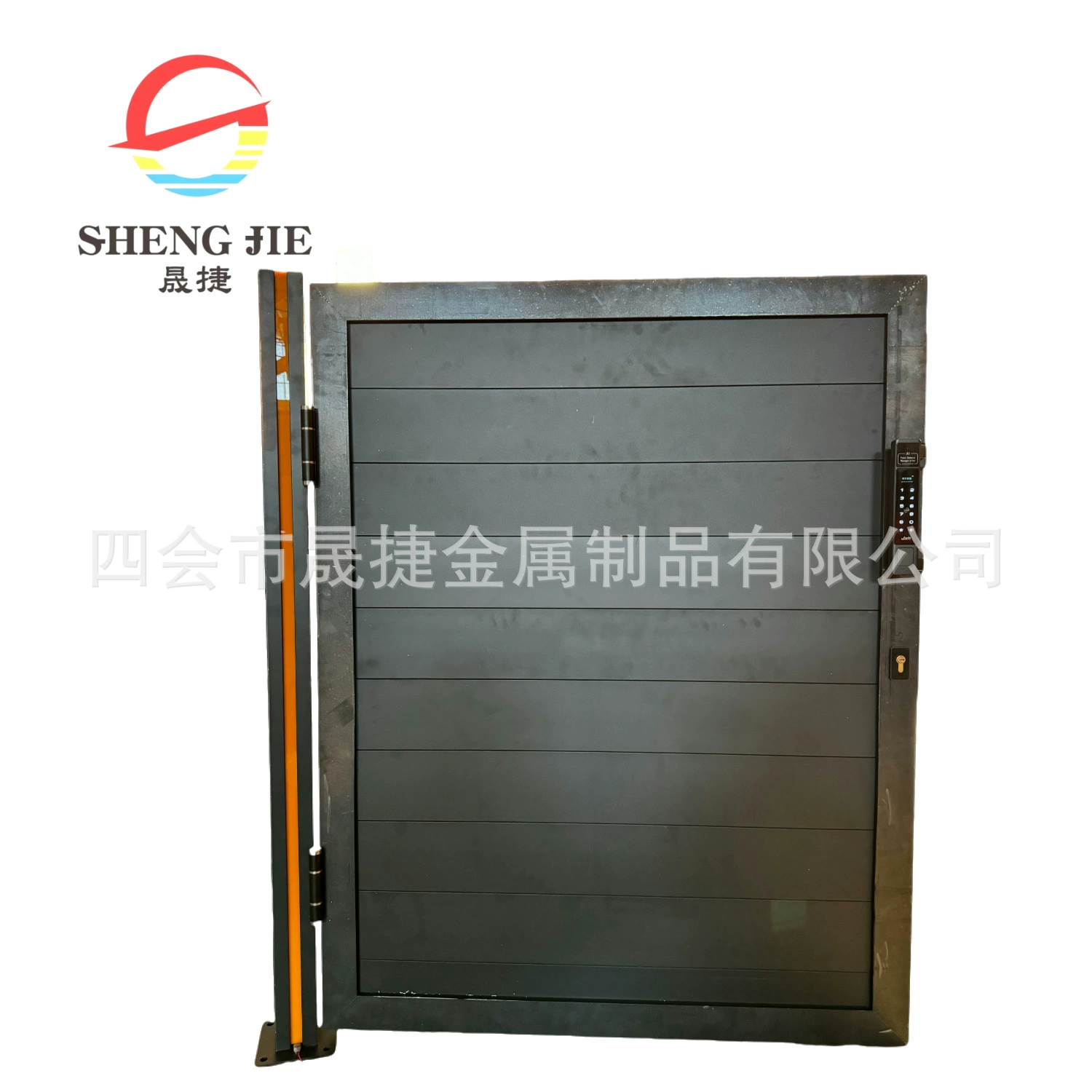 Дворовые ворота Деревенские дворовые ворота забор Деревянные двери садовые двери алюминиевого сплава Вилла электрическая раздвижная дверь с кодовым замком