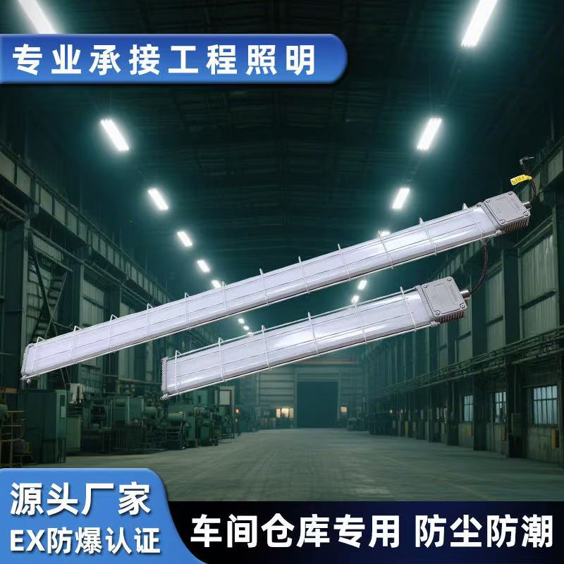 跨境隔爆型工厂仓库防爆长条1米2三防支架照明灯荧光灯led防爆灯|undefined