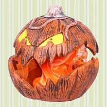 万圣节庭院花园派对气氛装饰用品 惊悚可伸缩南瓜头AZ