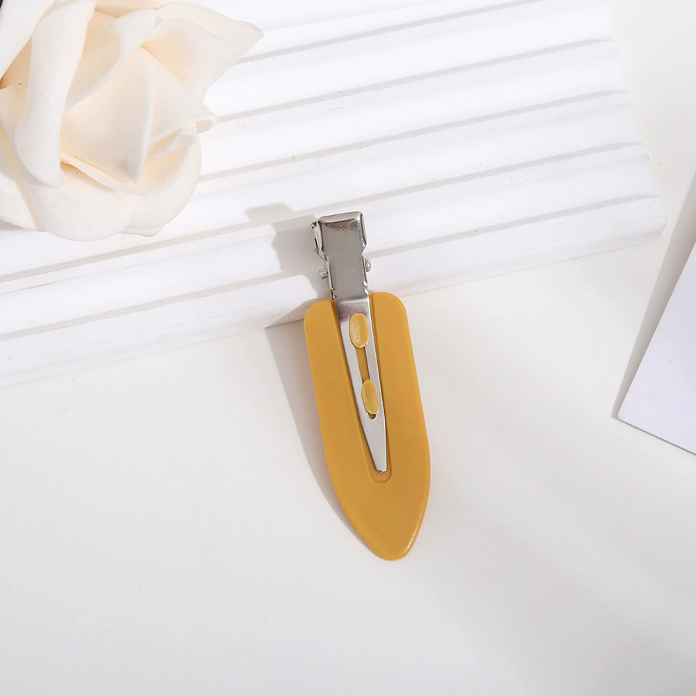 Universal acrylic matte hairgrip, cute cream hair accessory, wholesale