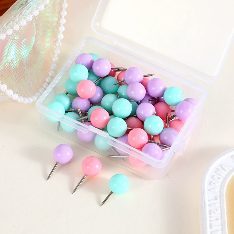 Фабрика прямой миндальное печенье цвет мяч ногтей булавка Инс Ветер Коробка 50 Творческий мяч ногтей