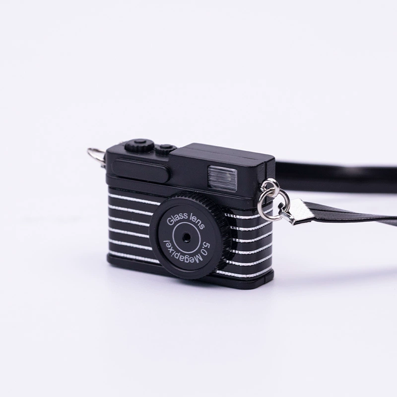 Cotton flashing doll, straps, retro small camera, keychain, makes sounds