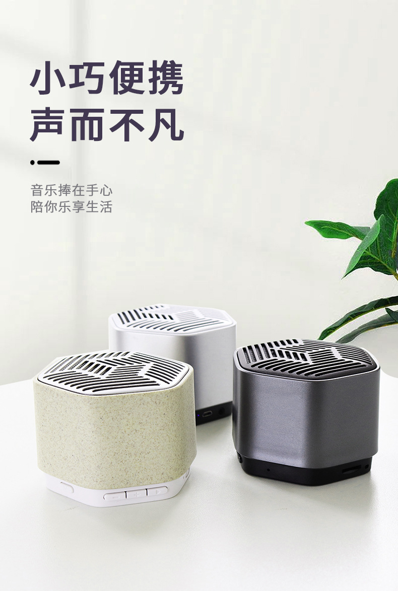 HF10彩燈音箱定制麥秸稈竹木北京藍牙音箱家用彩燈迷你音響的圖片 HF10彩燈音箱定制麥秸稈竹木北京藍牙音箱家用彩燈迷你音響的圖片