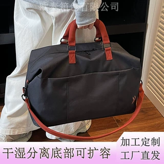 厂家定制可套拉杆箱轻便帆布旅行包可扩容大容量出差行李袋收纳袋