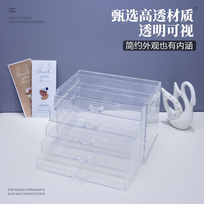 Accesorios de herramientas de uñas de acrílico caja de almacenamiento de gran capacidad cajón en capas caja de taladro de uñas clasificación caja de presentación