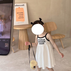 童裝女童連衣裙夏季新款韓版夏裝兒童背心裙女寶寶洋氣吊帶裙0026