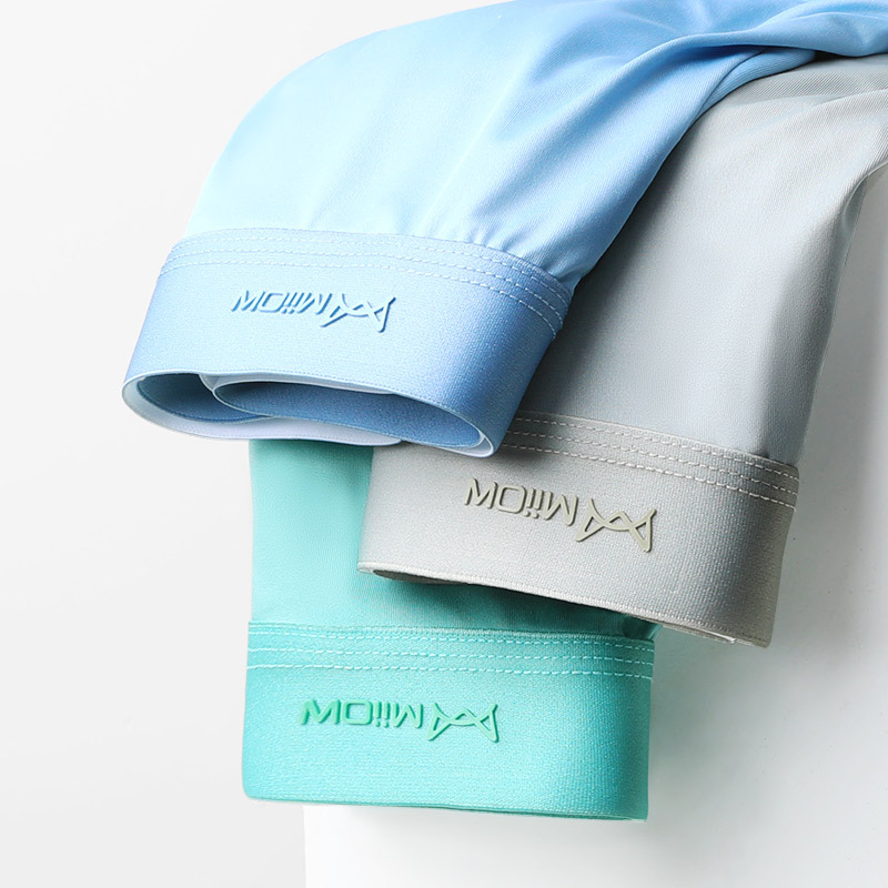 Ropa interior masculina, calzoncillos bóxer de seda helada para hombre, forro interior de doble capa para estudiantes, calzoncillos bóxer transpirables antibacterianos 10A de color sólido