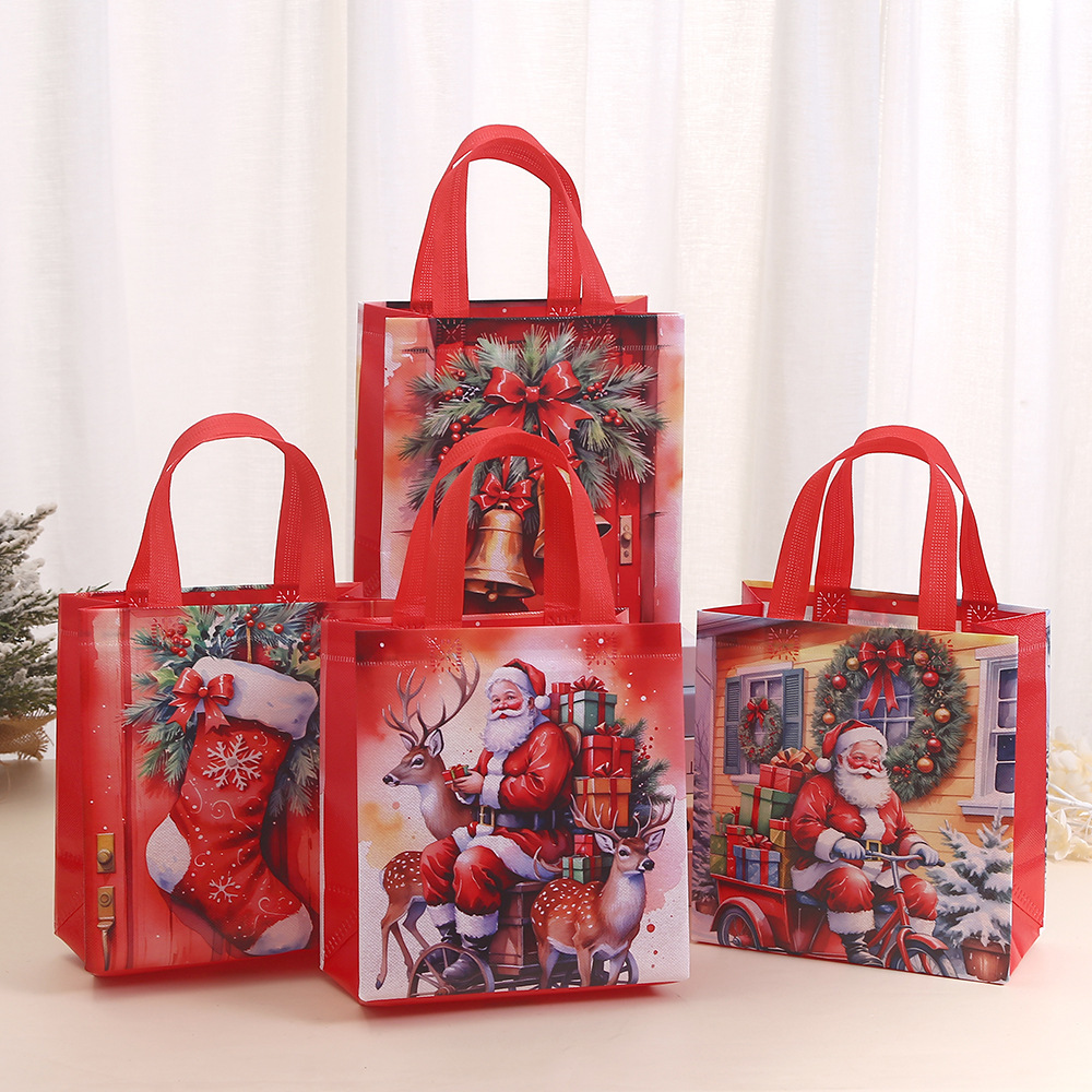 27g Weight Christmas Nordic Style Christmas Tree Santa Claus Nonwoven Party Festival Gift Wrapping Supplies Gift Bags