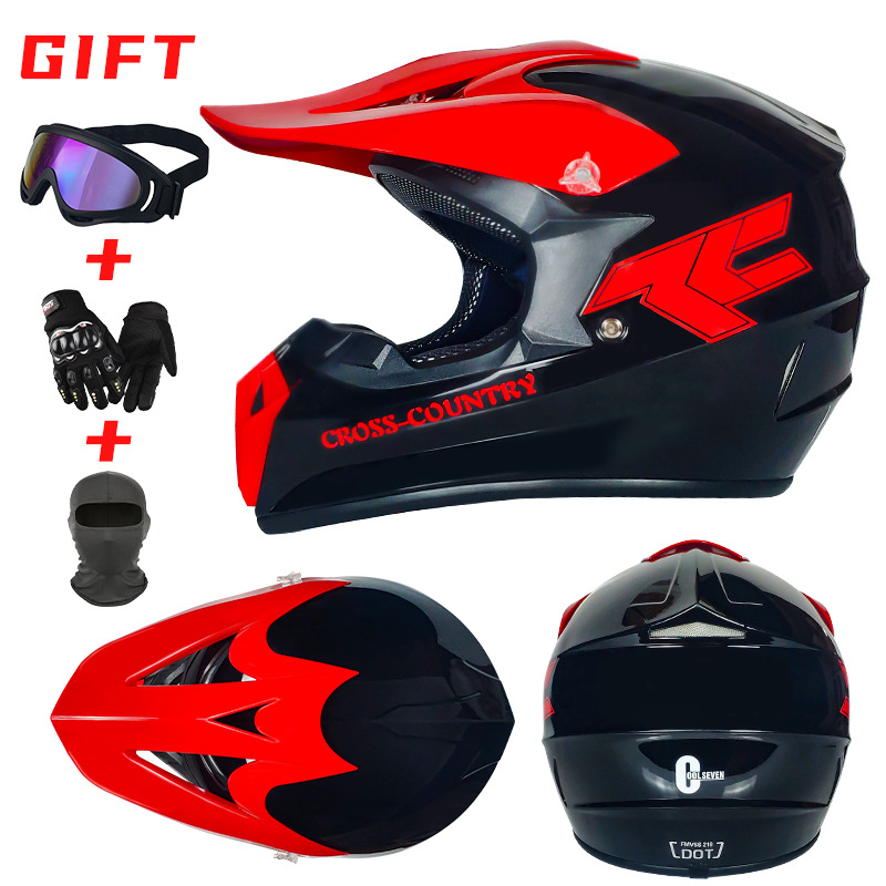 Casco de motocross, bicicleta de montaña de playa, casco completo, kart, adulto, coche de carreras para niños, casco de rally, comercio exterior, DOT