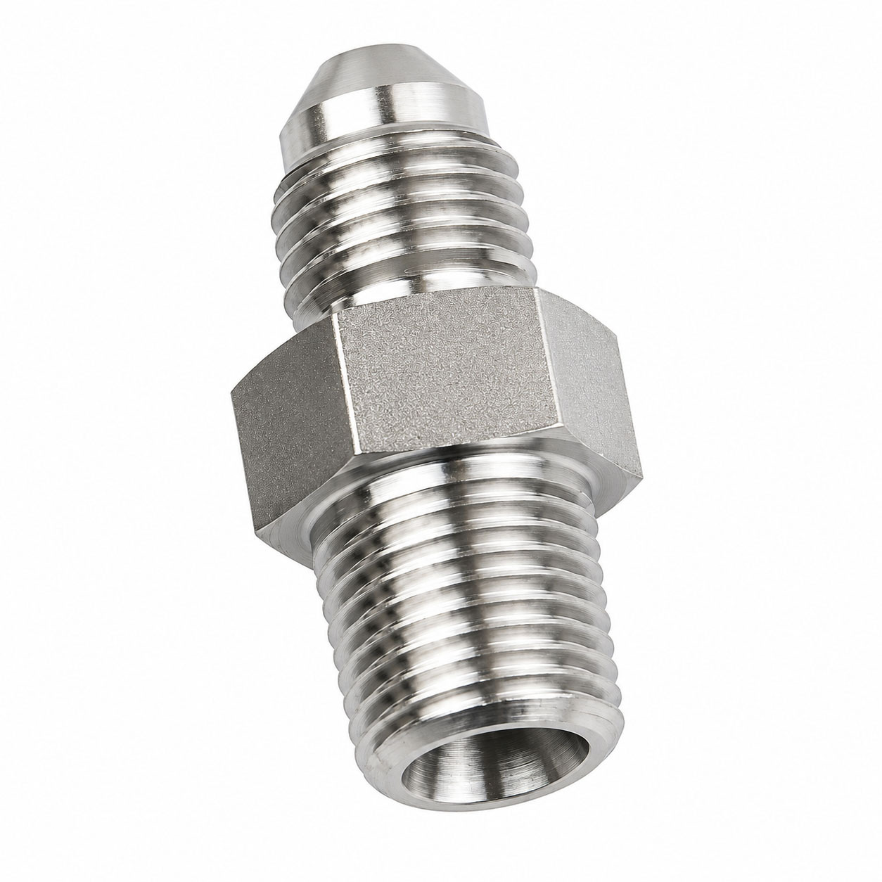 AN3-AN16 carbon steel fuel hose adapter for car modification, straight-through threaded fitting